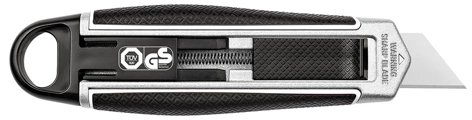Linkshänder-Cutter, Trapezklinge, schwarz/silber från Wedo – produktbild