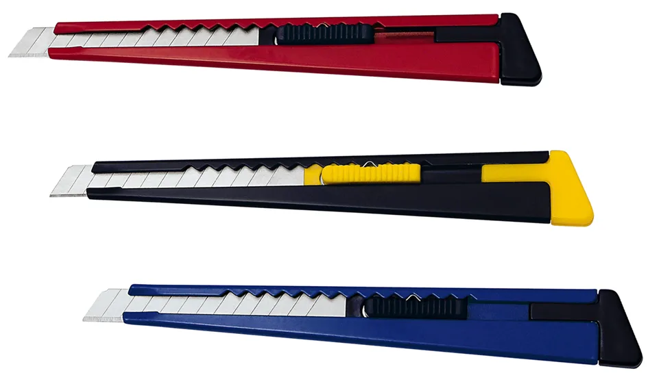 Metall-Cutter, Klinge: 9 mm, mit Clip, farbig sortiert de Wedo – photo produit