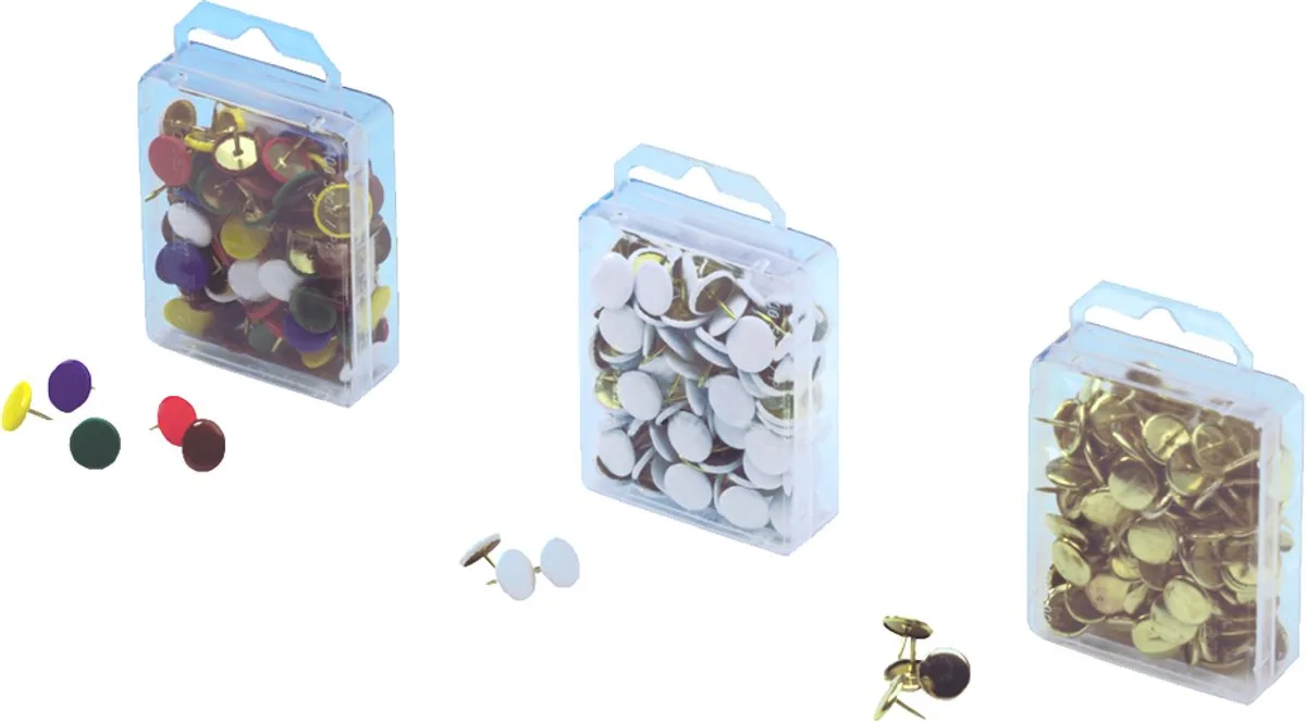 Punaises, messing, diameter: 10 mm från Wedo i Guld – produktbild