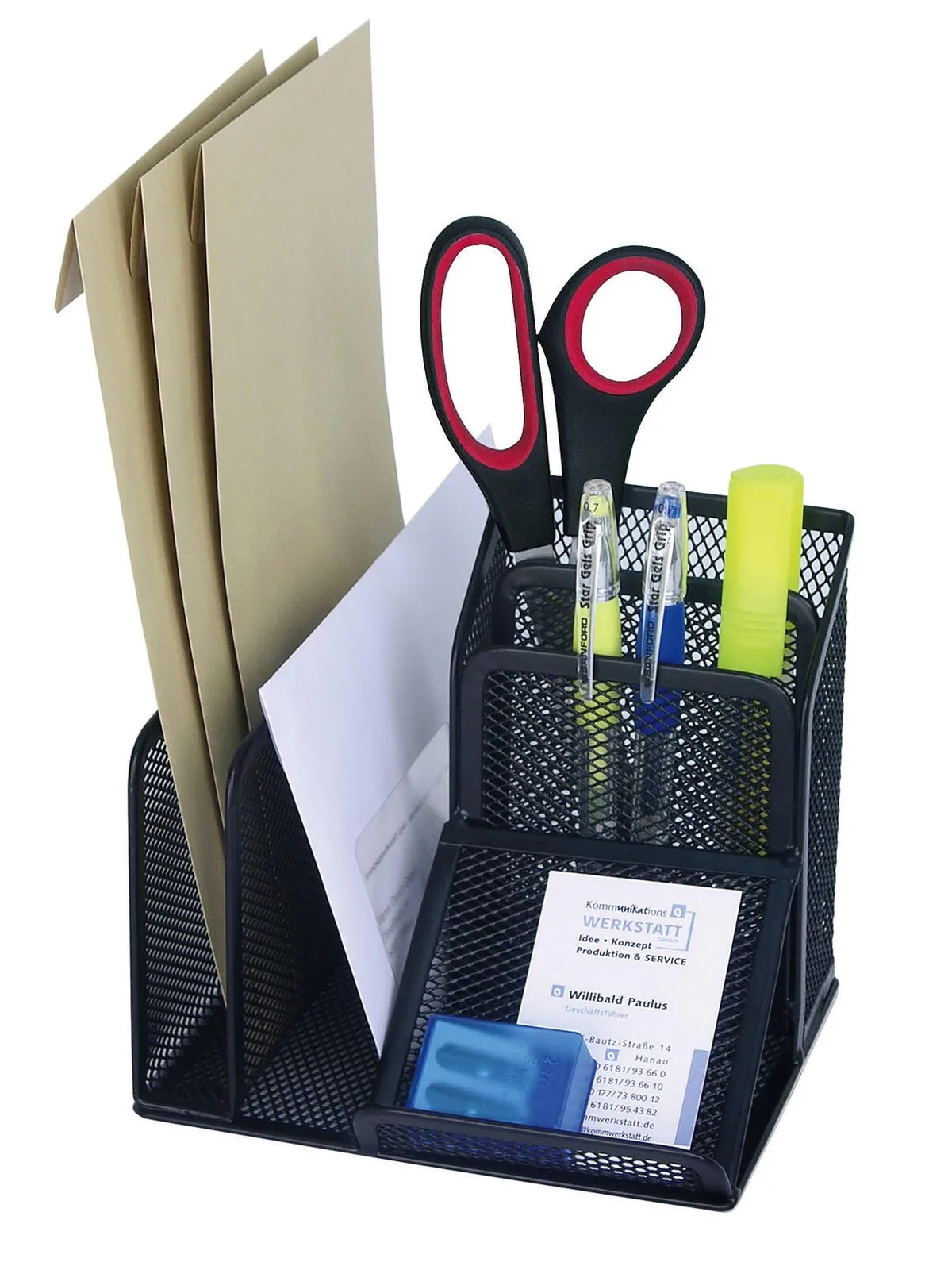 Schreibtisch-Organizer 15,8 x 13,5 x 14,5 cm schwarz fra Wedo – produktbillede