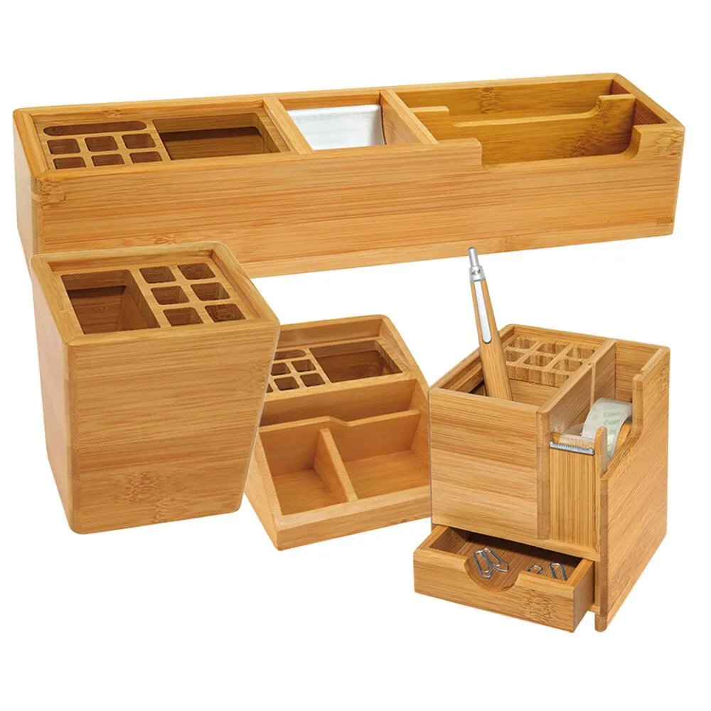 Schreibtisch-Organizer 31,8 x 6,8 x 6,0 cm braun från Wedo – produktbild