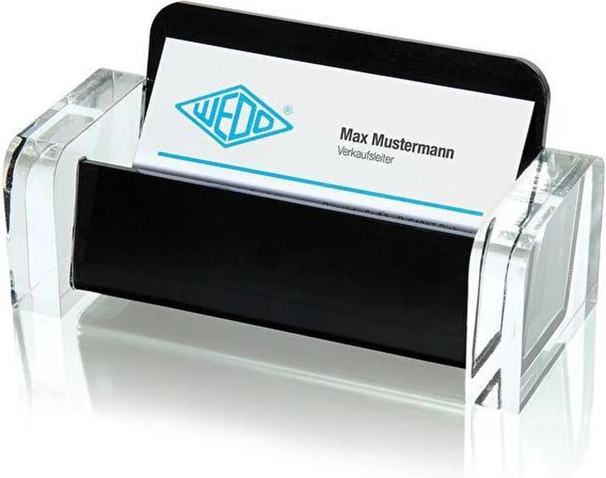 Visitekaarthouder Acryl de Wedo en Noir, Transparent – photo produit