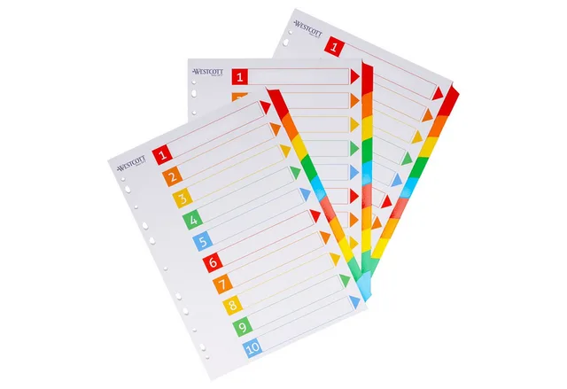 Aktenordner Register für Ordner A4 (3er-Set), 3 x 10 Beschriftbare Trennblätter, Ordner Organizer 5 Farben, Robuste 160g/m² mit Eurolochung