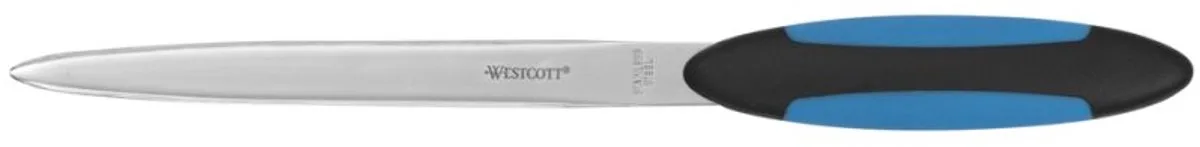 briefopener, softgrip handgreep, zwart/blauw de Westcott en Argent – photo produit