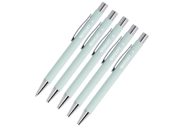 Druckkugelschreiber Premium Kugelschreiber 5 Stück XB 1,4mm blaue Tinte, (Vorteilspack, 5-tlg), aus Aluminium, dokumentenecht