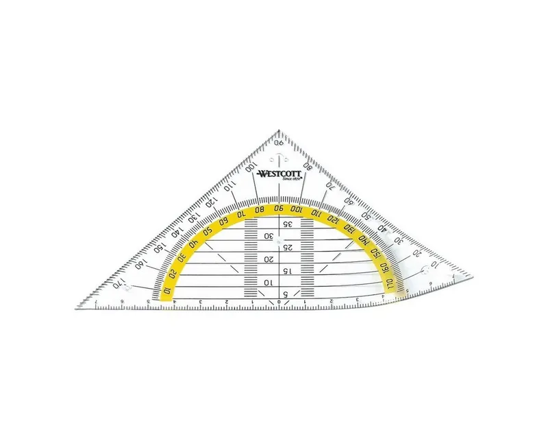 Geodreieck, flexibel, 14 cm van Westcott in Geel, Zwart, Wit – productfoto