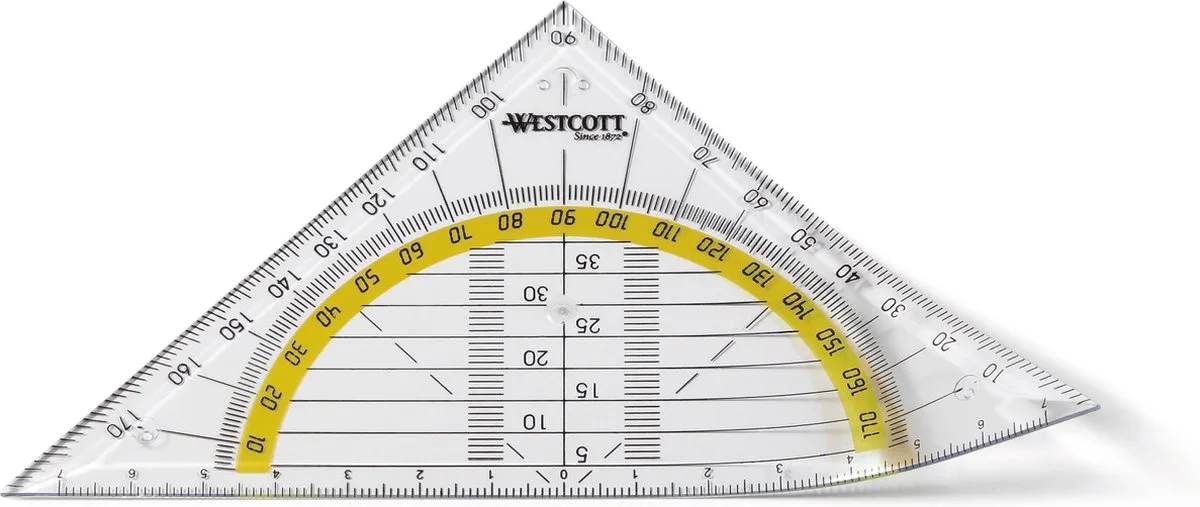 geodriehoek - 14cm - flexibel - AC-E10132 de Westcott en Transparant 14 flex – photo produit