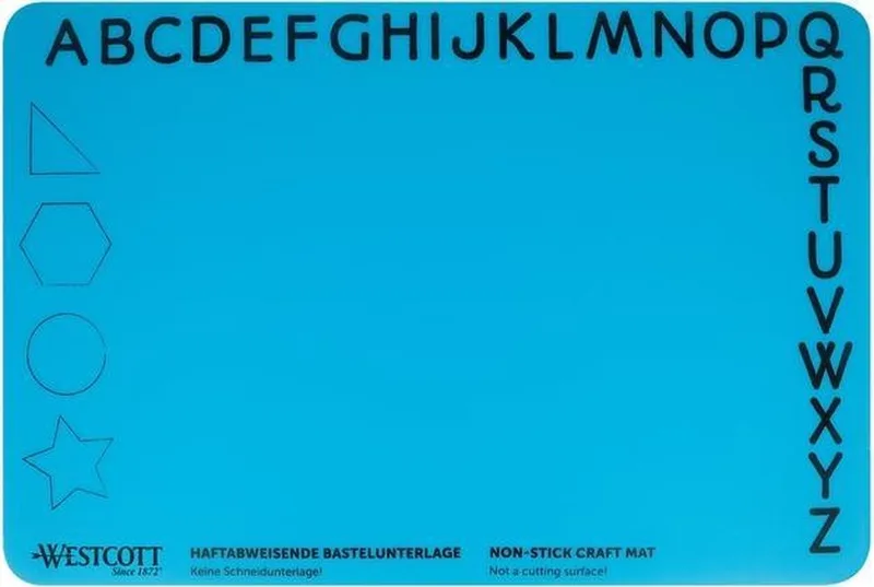 knutselmat - 30 x 45 cm - hittebestendig tot 200 C - geen snijmat - AC-E16815 de Westcott en Bleu – photo produit