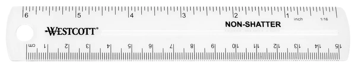 Lineal 15 cm von Westcott – Produktfoto