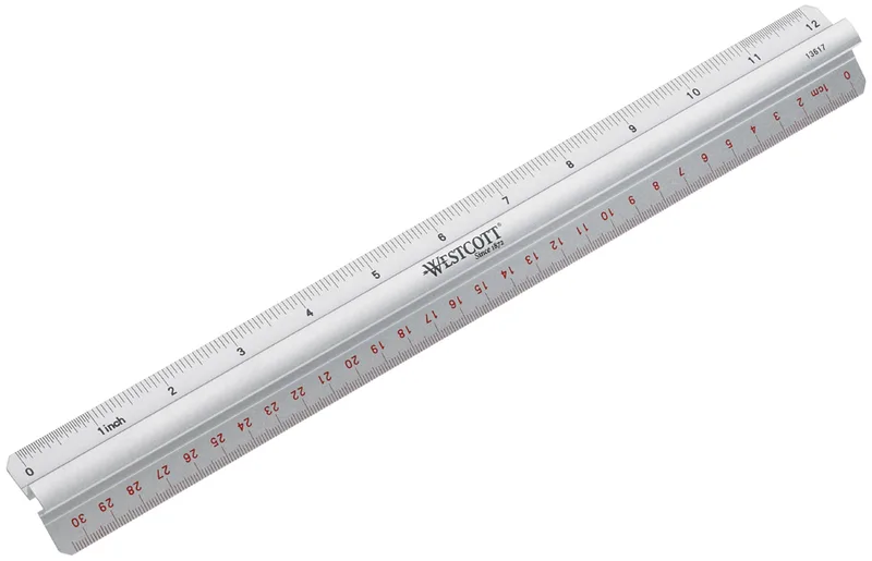 Lineal, Länge: 300 mm, aus Aluminium, mit Griff från Westcott – produktbild