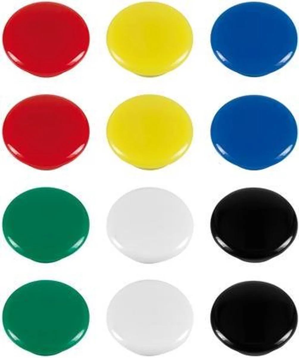 magneten - formaat 20x8mm - kleuren - 12 stuks - AC-E10834 de Westcott en Assorti – photo produit
