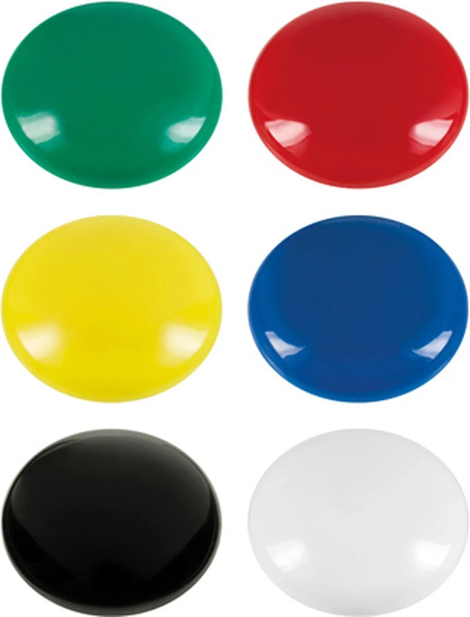 magneten - formaat 25x11,8mm - kleuren - 6 stuks - AC-E10815 de Westcott en Assorti – photo produit