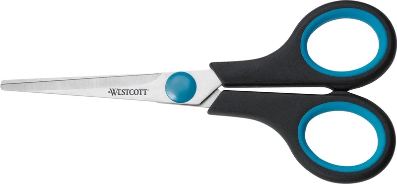 schaar - 13 cm - Easy grip - RVS - softgrip - AC-E30250 von Westcott in Grün – Produktfoto
