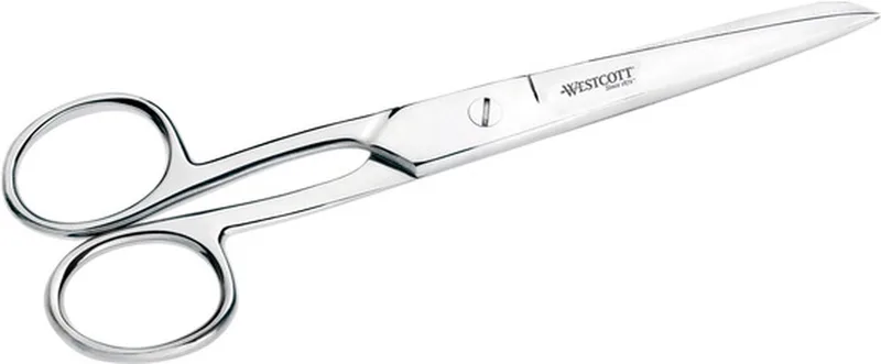 schaar - 13cm - RVS - glanzend - linkshandig - AC-E30851 von Westcott in Zilver 130 mm – Produktfoto