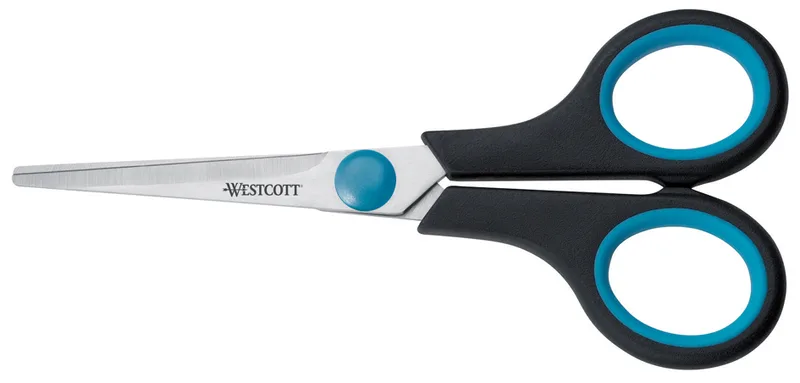 Schere Easy Grip, Länge: 247 mm, blau/schwarz von Westcott – Produktfoto