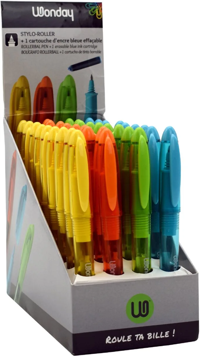 Balpennen, display met 36 stuks från Wonday i Blå – produktbild