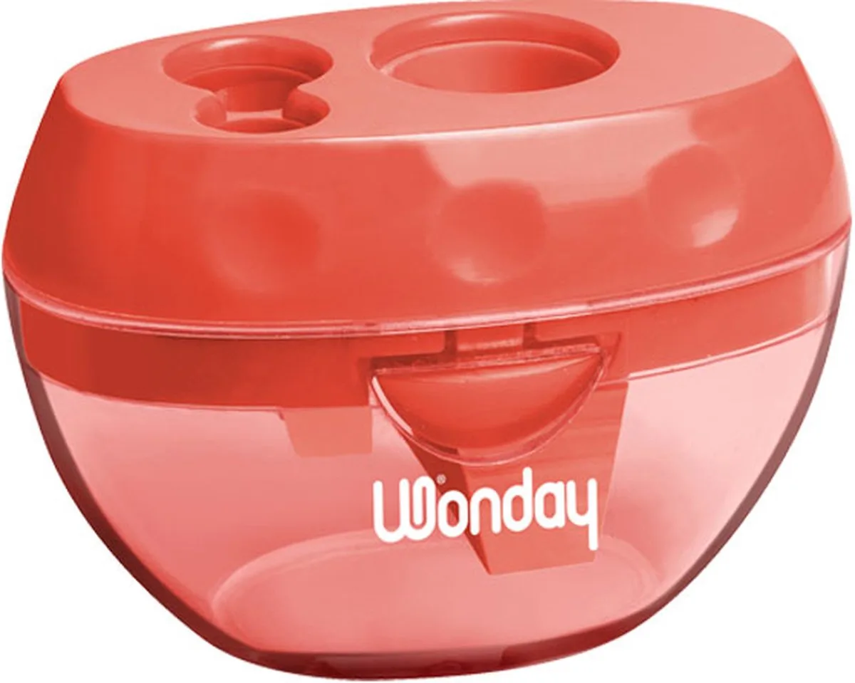 FTC350063, Handmatige puntenslijper, Kunststof, 1,7 cm, 6 mm van Wonday in Rood – productfoto
