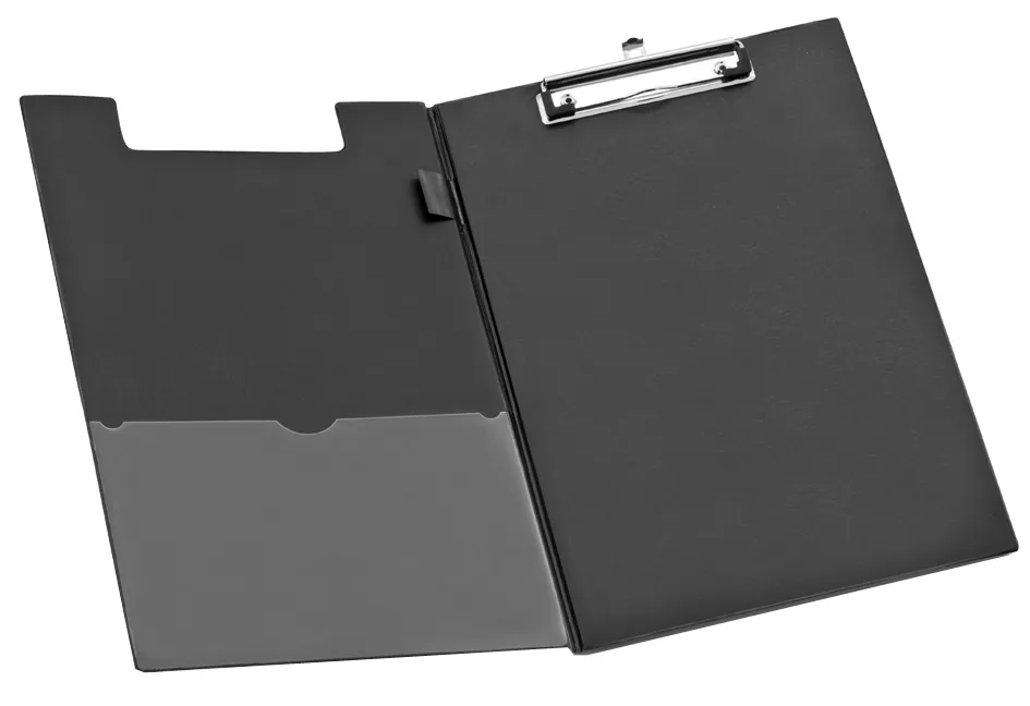 Klemmbrett-Mappe, DIN A4, PVC-Folie, schwarz från Wonday – produktbild