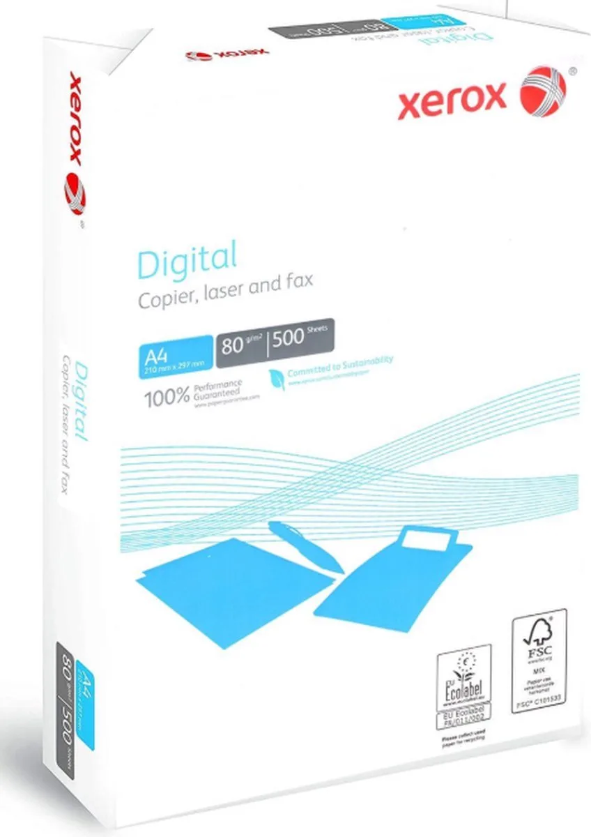 Digital - Printpapier - A4 - 500 vellen - 80 g/m² - Vernieuwde verpakking 003R90017 de Xerox en Blanc – photo produit