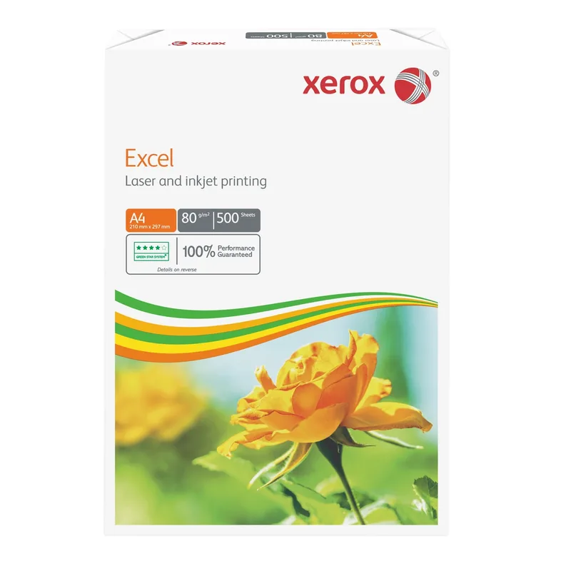 Kopieerpapier xerox excel a4 80gr wit | 5 stuks van Xerox – productfoto