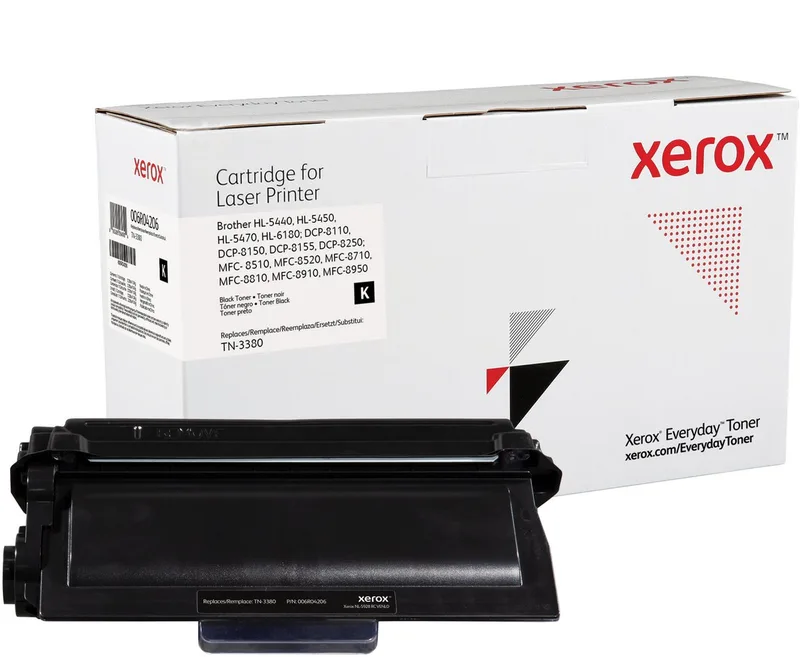 TON Xerox Everyday Toner Black cartridge equivalent to Brother TN-3380 for use in: Brother HL-5440, HL-5450, HL-5470, HL-6180 DCP-8110, DCP-8150, DC0 von Xerox – Produktfoto