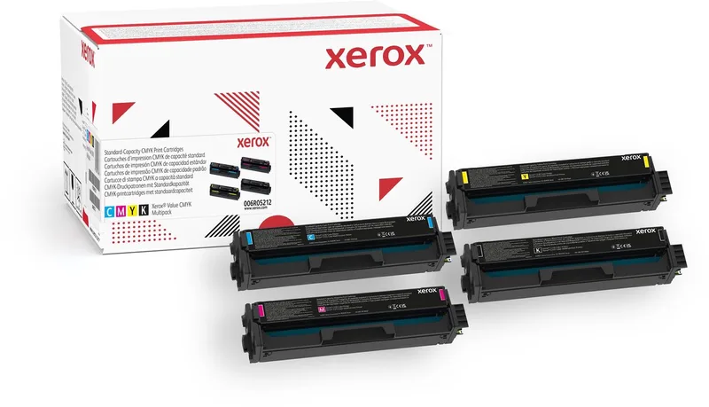 Voordeelverpakking CMYK-inktcartridges voor C230 en C235, (CMYK, 1500 pagina’s) by Xerox in Black, Cyaan, Magenta, Yellow – product photo