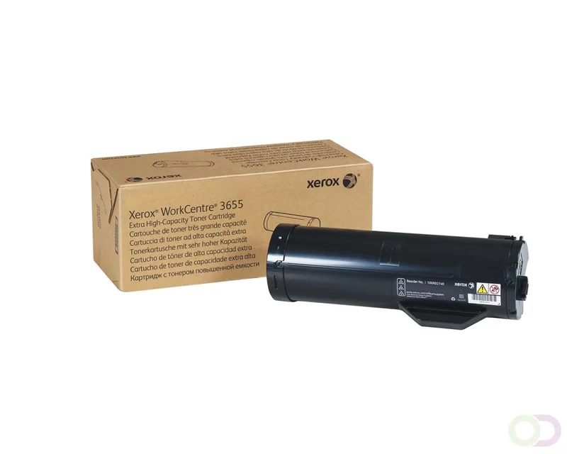 WorkCentre 3655, extra hoge capaciteits tonercartridge, zwart (25.900 pagina's) (106R02740) von Xerox – Produktfoto
