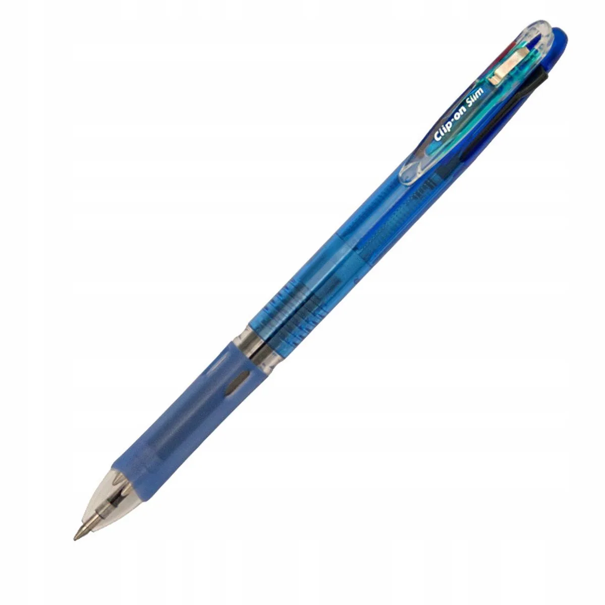 Clip On Slim 3-kleuren pen met gummen grip van Zebra in Multiple Colors – productfoto