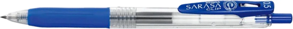 Gelpen – Sarasa Dry – Intrekbare Pen – Puntdikte 0.5 mm – Lijnbreedte 0.3 mm by Zebra in Blue – product photo