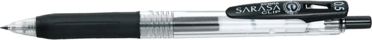 Gelpen – Sarasa Dry – Intrekbare Pen – Puntdikte 0.5 mm – Lijnbreedte 0.3 mm by Zebra in Black – product photo
