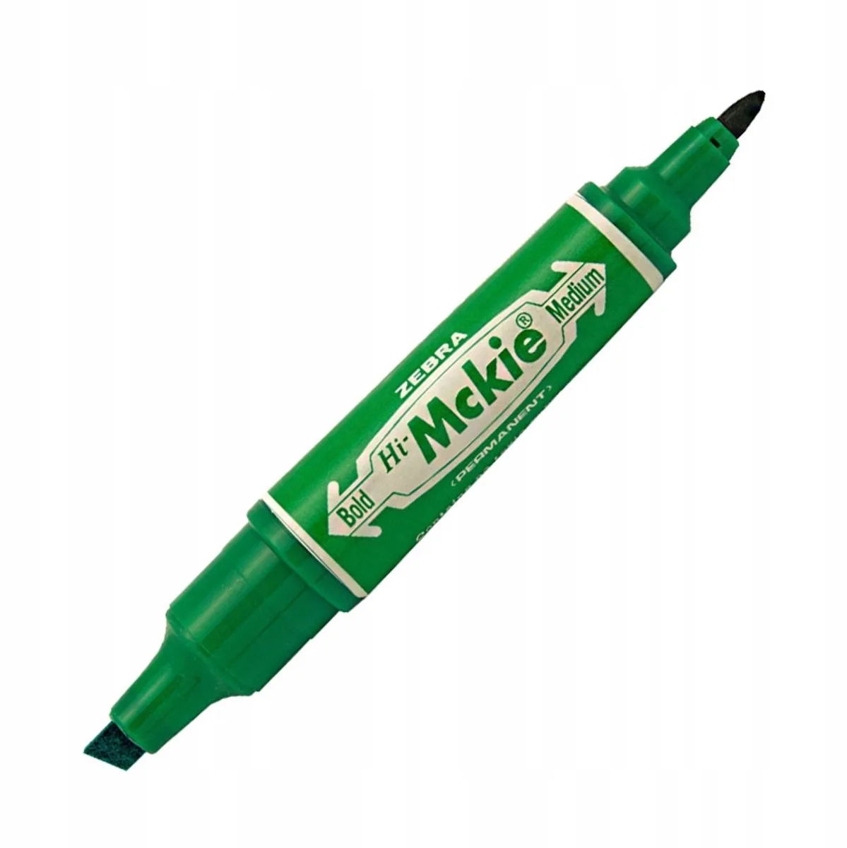 Mckie Bold Marker - Dubbelzijdig, Permanent de Zebra en Vert – photo produit