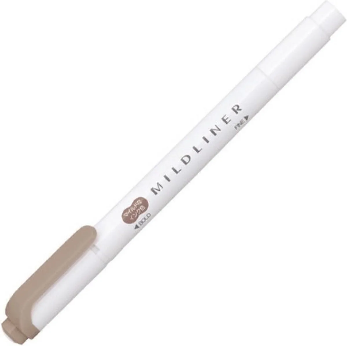 Mildliner Double-Sided Highlighter - Fine / Bold – Mild Brown / WKT7-ME van Zebra in Bruin – productfoto