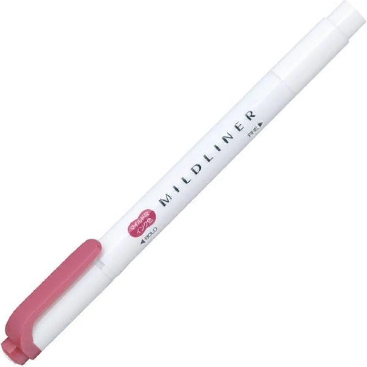 Mildliner Double-Sided Highlighter - Fine / Bold - Mild Red / WKT7-MR von Zebra in Rot – Produktfoto