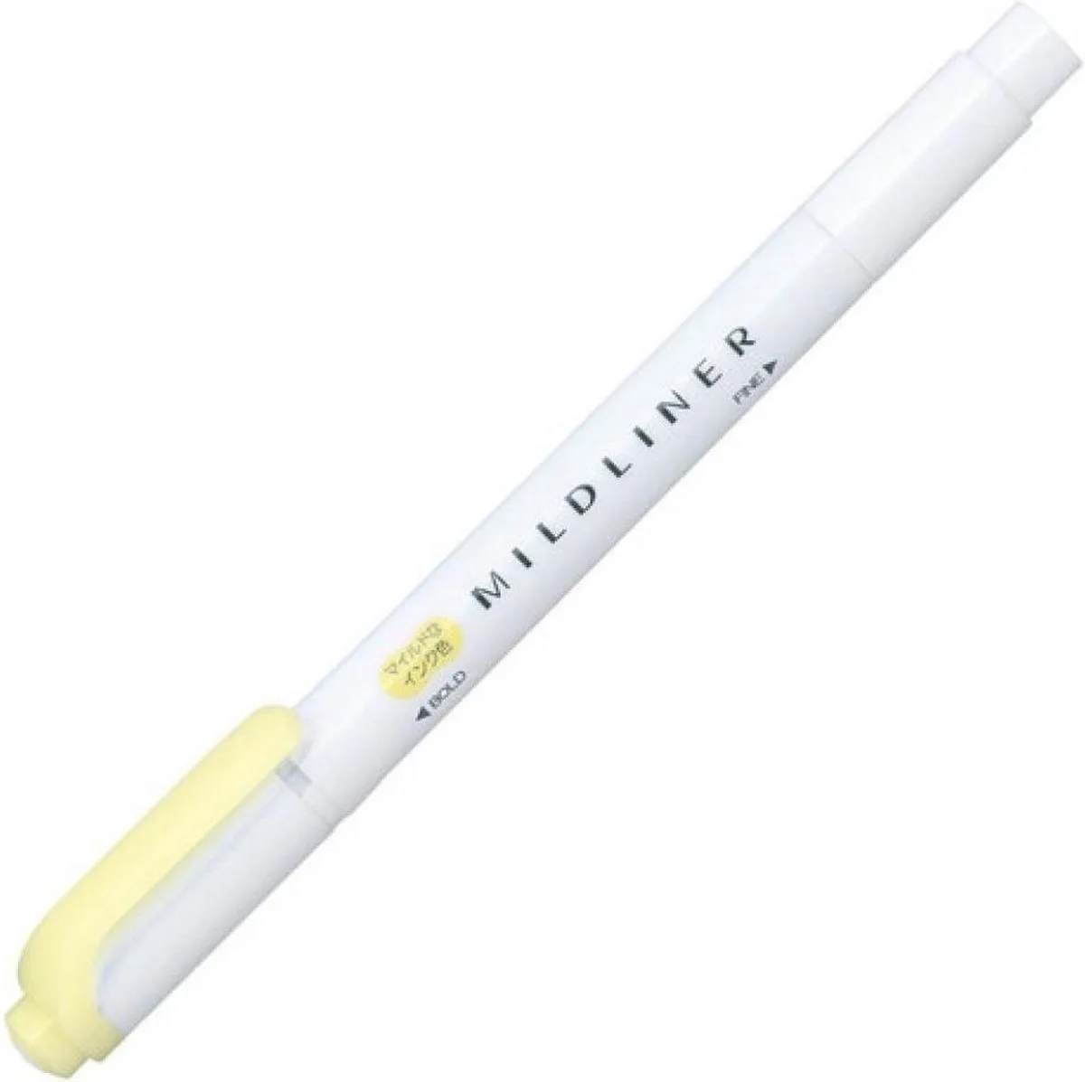 Mildliner Double-Sided Highlighter - Fine / Bold - Mild Yellow / WKT7-MY von Zebra in Gelb – Produktfoto