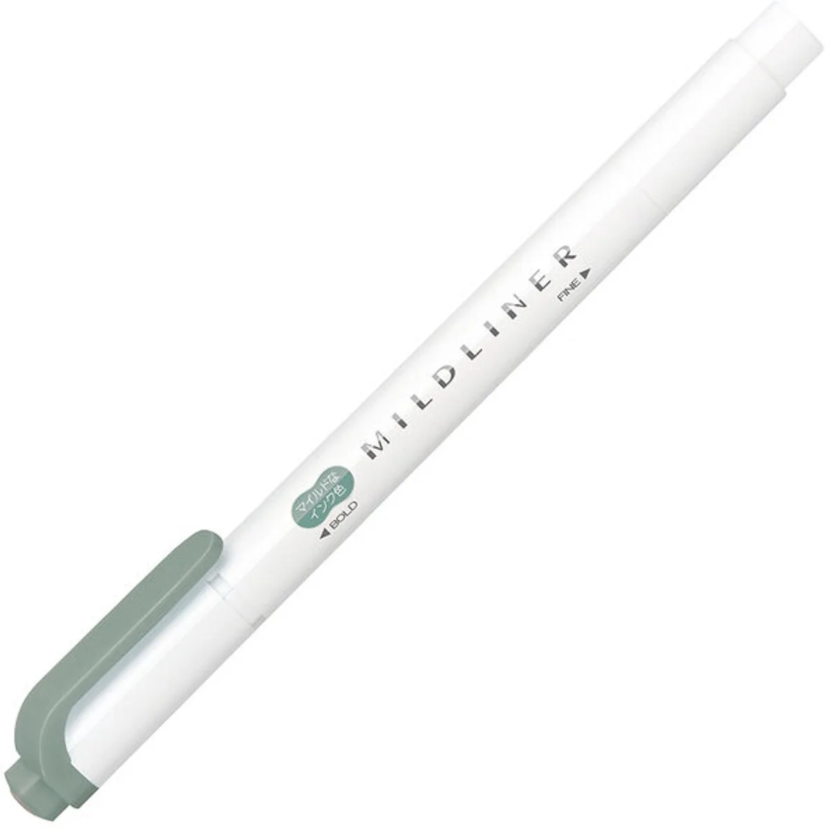 Mildliner Double-Sided Highlighter - Fine / Bold – WKT7-MMG – New Color 2025 van Zebra in Mild Moss Green – productfoto