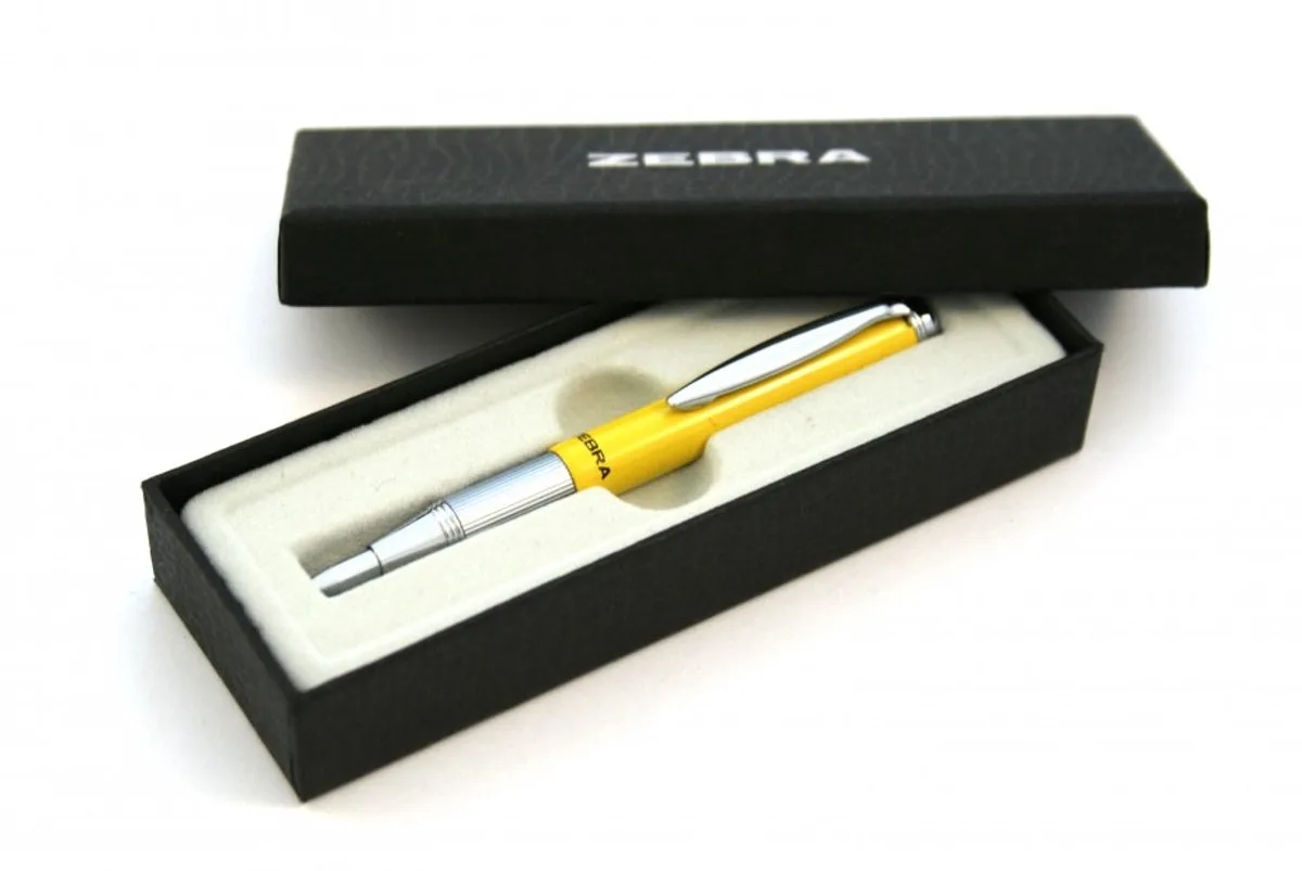 Telescopische Brights Gelpen - Compact en elegant fra Zebra i Gul – produktbillede