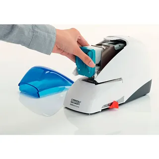 Elektro-Heftgerät Supreme 5050e, weiß/blau von Rapid – Produktfoto 3 von 5