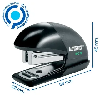 ECO Mini Nietmachine van Rapid in Zwart – productfoto 2 van 5
