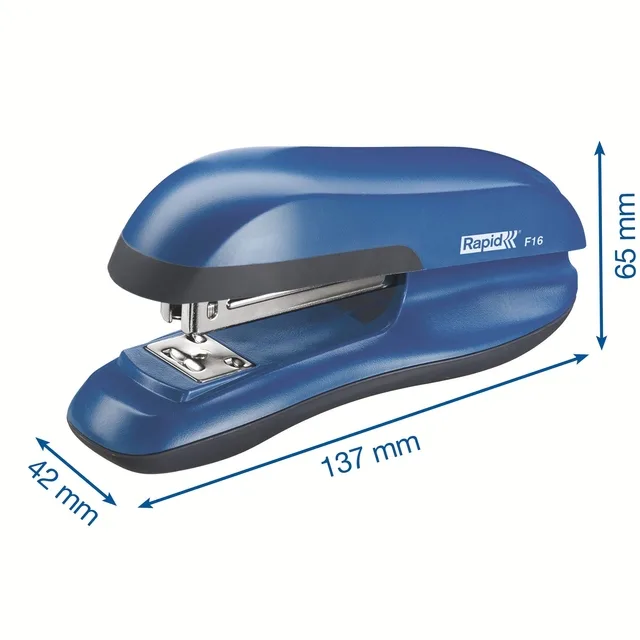 Fashion half-strip bureau nietmachine F16 Aqua blauw by Rapid – product photo