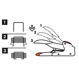 Stapler DUAX 170 sh. Zilver/Oranje von Rapid – Produktfoto 5 von 5